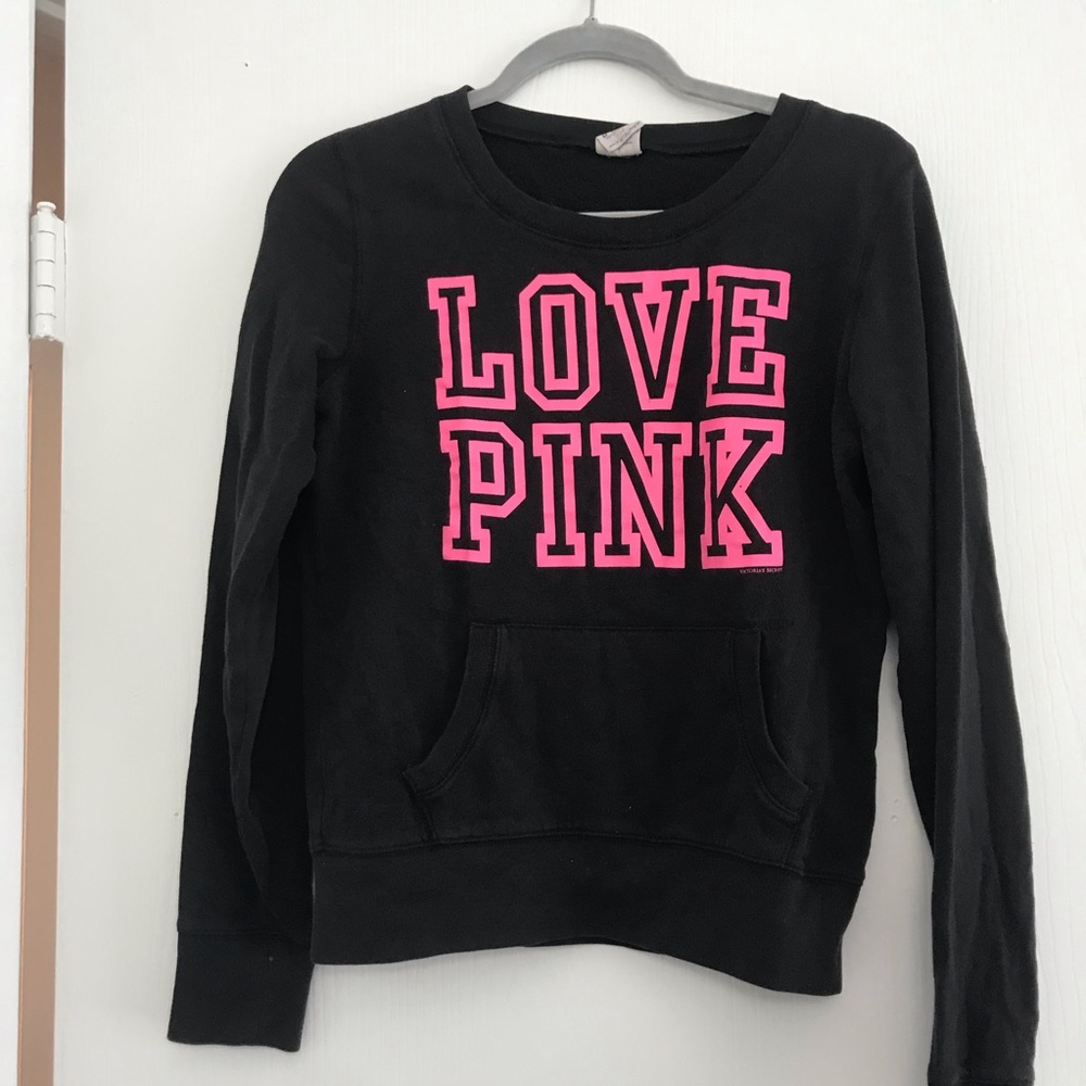 PINK black sweatshirt